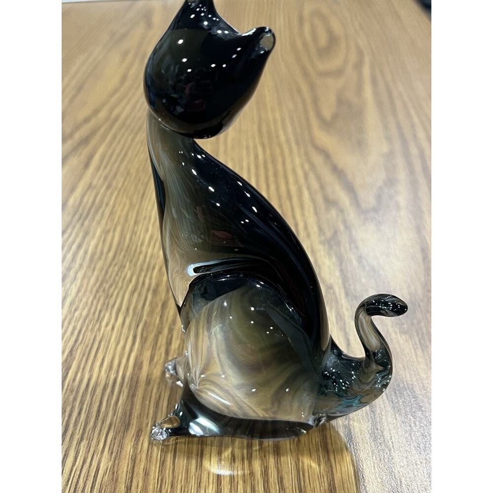 Vintage Murano Like Glass Cat Figurine